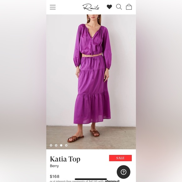 Rails “Katia” top in Berry. NWT - Picture 2 of 8